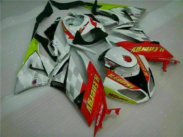 Purchase 2009-2012 White Red H. Energy Kawasaki ZX6R Motorcycle Fairings Kit Canada