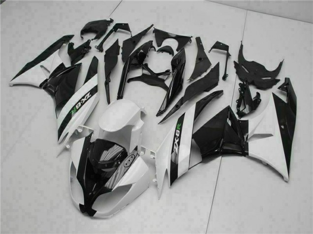 Purchase 2009-2012 Black White Kawasaki ZX6R Motorcycle Fairings Canada