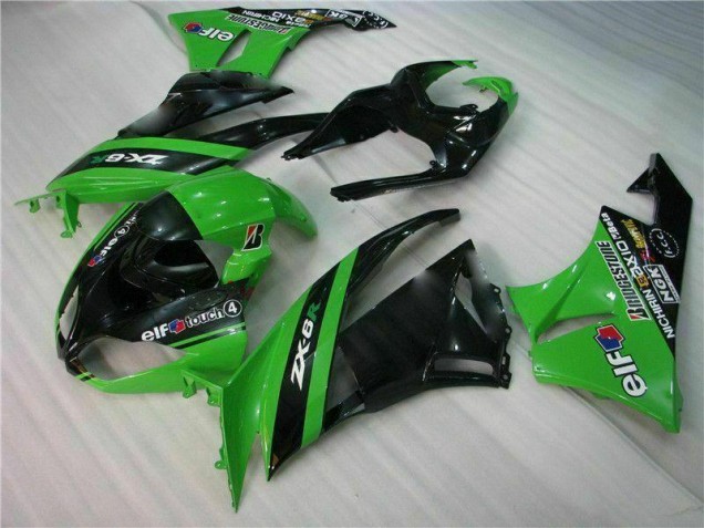 Purchase 2009-2012 Black Green Kawasaki ZX6R Motorcycle Fairing Canada