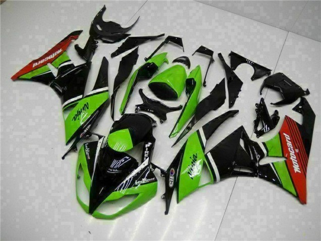 Purchase 2009-2012 Green Black Red Kawasaki ZX6R Bike Fairing Canada