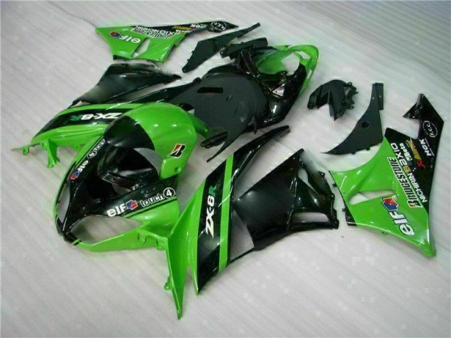 Purchase 2009-2012 Green Black Kawasaki ZX6R Motor Bike Fairings Canada