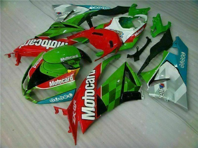 Purchase 2009-2012 Red Green Motocard Kawasaki ZX6R Replacement Motorcycle Fairings Canada