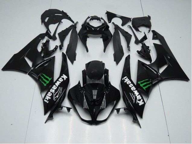 Purchase 2009-2012 Black with Monster Kawasaki ZX6R Replacement Motorcycle Fairings Canada