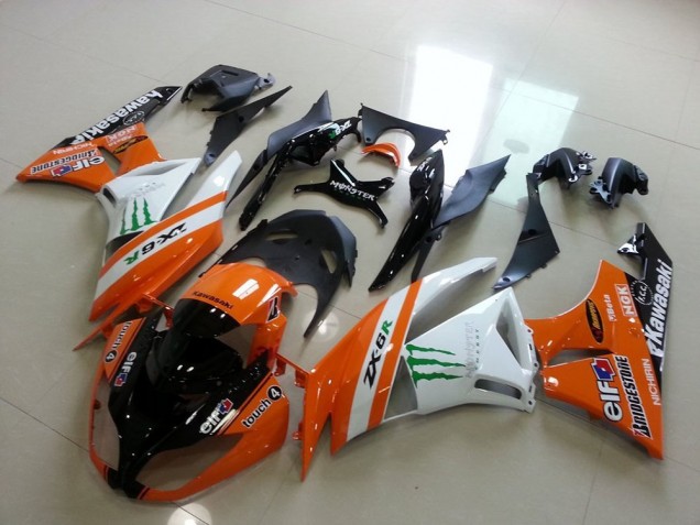 Purchase 2009-2012 Orange Monster Kawasaki ZX6R Motorcycle Replacement Fairings Canada