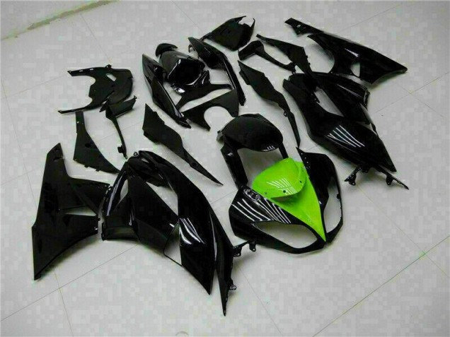 Purchase 2009-2012 Black Green Kawasaki ZX6R Moto Fairings Canada