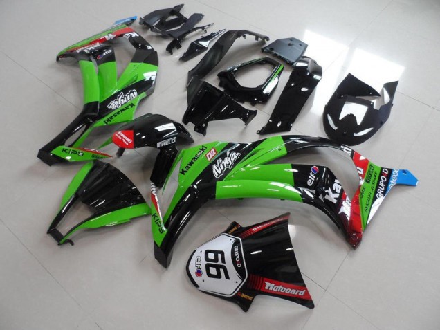 Purchase 2011-2015 Green Black with Number 66 Kawasaki ZX10R Motorcyle Fairings Canada