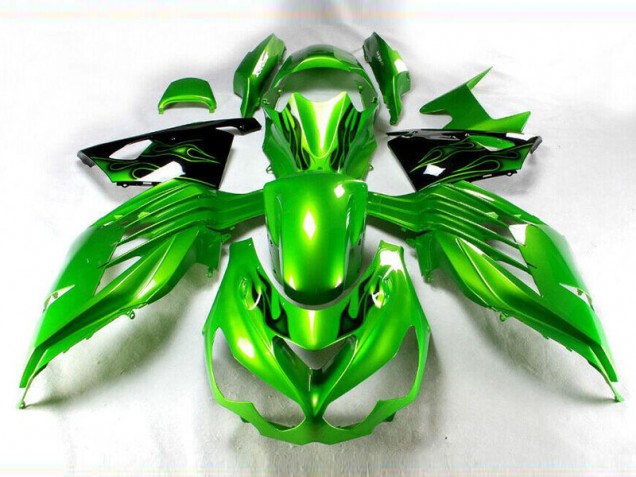 Purchase 2012-2021 Green Black Kawasaki ZX14R ZZR1400 Motorcycle Fairings Kit Canada