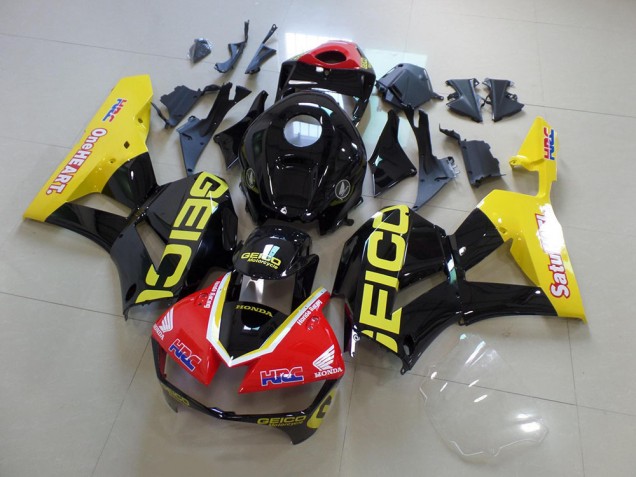 Purchase 2013-2021 Yellow Black Geico Honda CBR600RR Motorcyle Fairings Canada