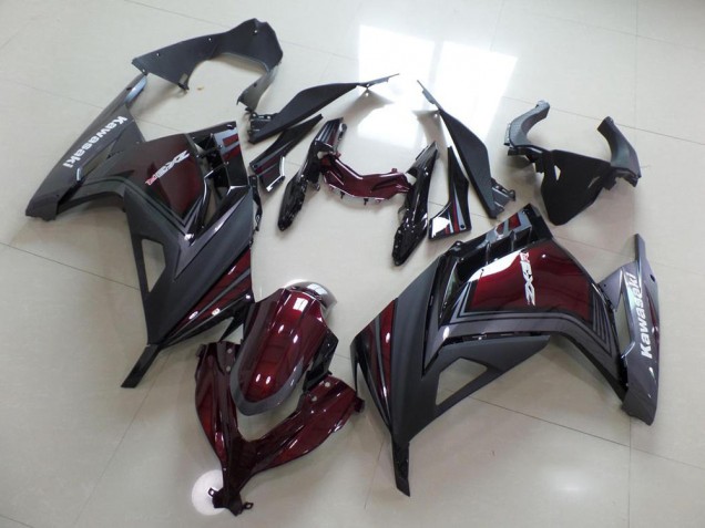 Purchase 2013-2016 Dark Red and Grey Kawasaki ZX300R Motorcycle Fairings Canada