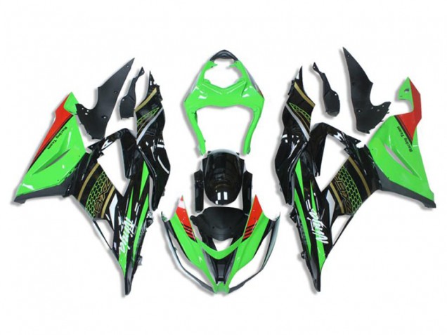 Purchase 2013-2018 Green Black Kawasaki ZX6R Bike Fairing Kit Canada