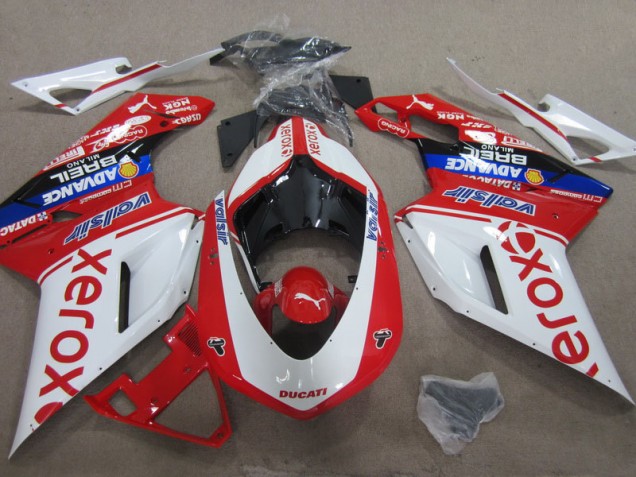 Purchase 2007-2014 White Red Xerox Ducati 1098 Motorcycle Replacement Fairings Canada