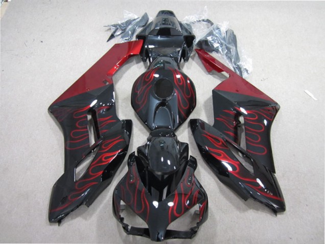 Purchase 2004-2005 Black Red Flame Honda CBR1000RR Bike Fairings Canada