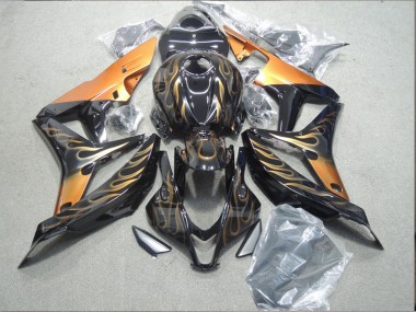 Purchase 2004-2005 Black Gold Flame Honda CBR1000RR Bike Fairings Canada