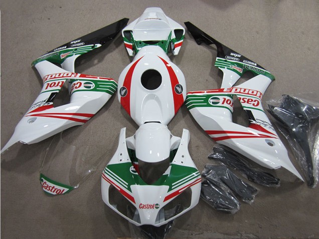 Purchase 2006-2007 White Green Red Castrol Honda CBR1000RR Motorcycle Fairings Kit Canada