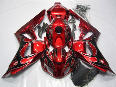 Purchase 2006-2007 Red Black Flame Honda CBR1000RR Replacement Motorcycle Fairings Canada