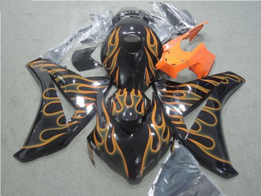 Purchase 2008-2011 Black Orange Flame Honda CBR1000RR Motorcycle Fairings Kit Canada