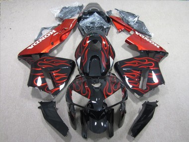 Purchase 2005-2006 Black Red Flame Honda CBR600RR Motorcycle Fairings Kits Canada