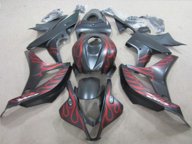 Purchase 2007-2008 Black with Red Flame Honda CBR600RR Motorcylce Fairings Canada