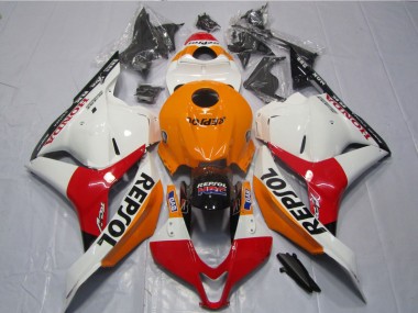 Purchase 2009-2012 White Orange Black Repsol Honda CBR600RR Motorcycle Fairing Kit Canada