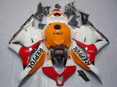 Purchase 2009-2012 Orange Red White Repsol Honda CBR600RR Motorcycle Fairing Kit Canada