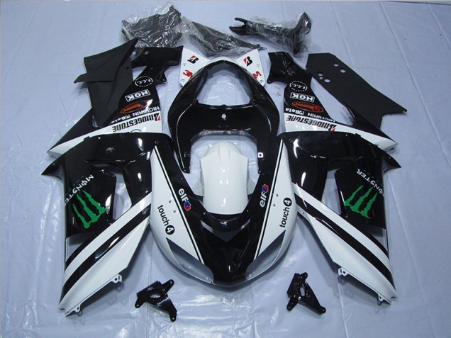 Purchase 2006-2007 Black White Touch4 Monster Kawasaki ZX10R Motor Fairings Canada