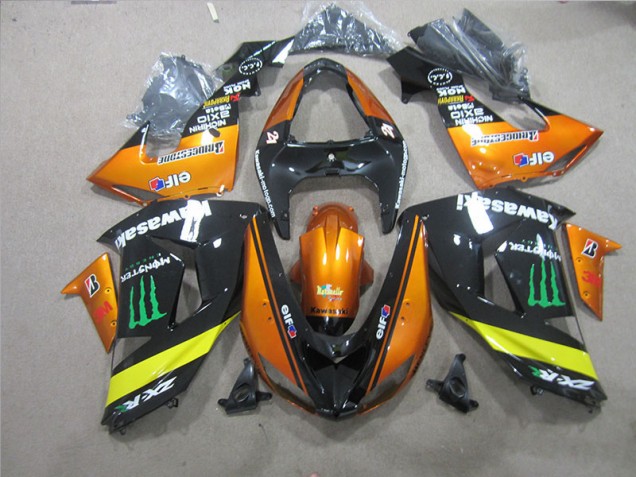 Purchase 2006-2007 Black Orange Monster Kawasaki ZX10R Motorcycle Fairing Kits Canada