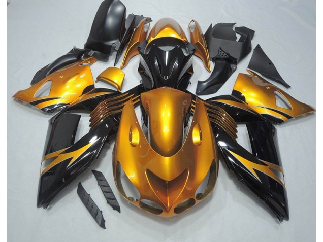 Purchase 2006-2011 Black Gold Kawasaki ZX14R ZZR1400 Motorcycle Bodywork Canada