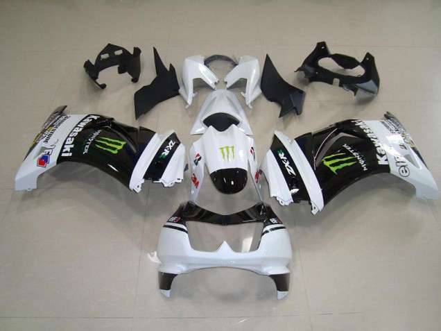 Purchase 2008-2012 Black White Monster Kawasaki ZX250R Motorbike Fairing Canada