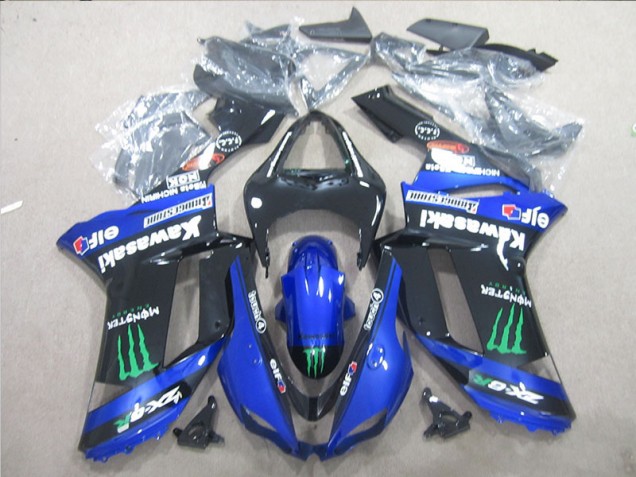 Purchase 2007-2008 Black Blue Green Monster Kawasaki ZX6R Motorcyle Fairings Canada