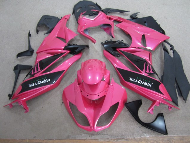 Purchase 2009-2012 Pink Black Monster Kawasaki ZX6R Motor Fairings Canada