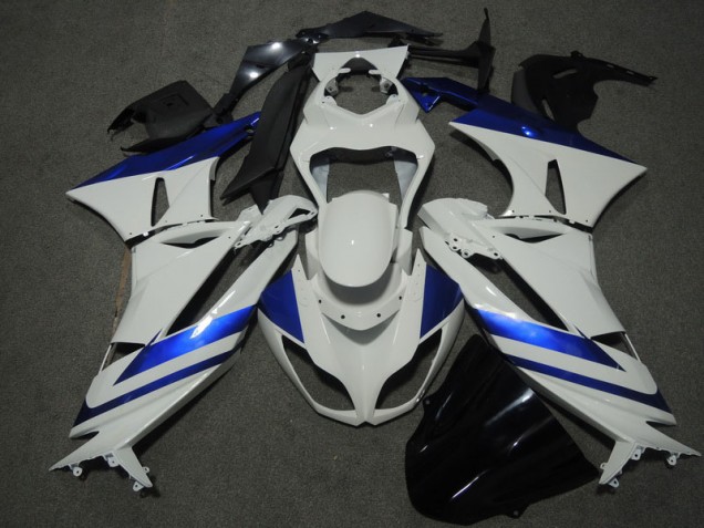 Purchase 2009-2012 White Blue Kawasaki ZX6R Motorbike Fairings Canada