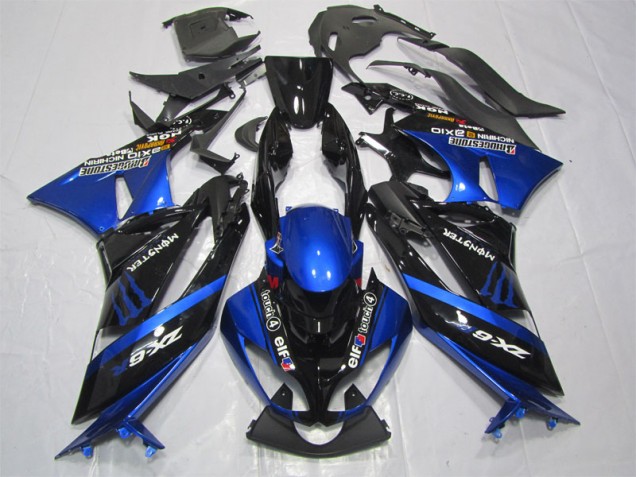 Purchase 2009-2012 Black Blue Monster Kawasaki ZX6R Motorcycle Fairing Kit Canada