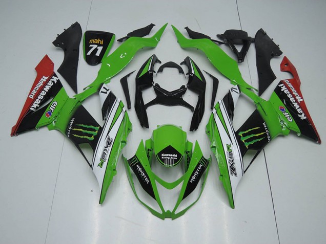 Purchase 2013-2018 Black Green White Monster Kawasaki ZX6R Bike Fairings Canada