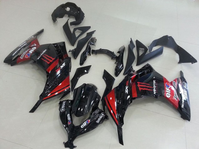 Purchase 2013-2016 Black Red Monster Kawasaki ZX300R Motorcylce Fairings Canada