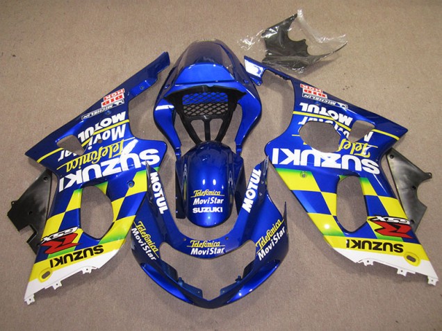 Purchase 2000-2002 Blue Yellow Telefumica Movistar Suzuki GSXR1000 Motor Fairings Canada