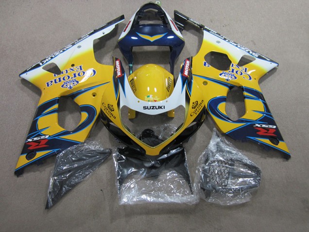 Purchase 2000-2002 Yellow Blue Corona Extra Suzuki GSXR1000 Motorcycle Fairings Kit Canada