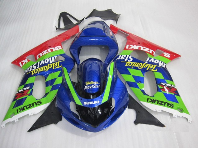 Purchase 2001-2003 Blue Green Red Telefumia Movistar Suzuki GSXR600 Motorbike Fairing Canada