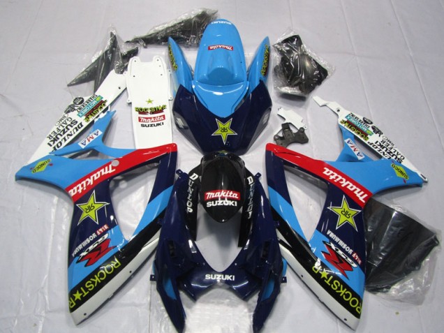 Purchase 2006-2007 Blue White Rockstar Makita Suzuki GSXR600 Motor Bike Fairings Canada