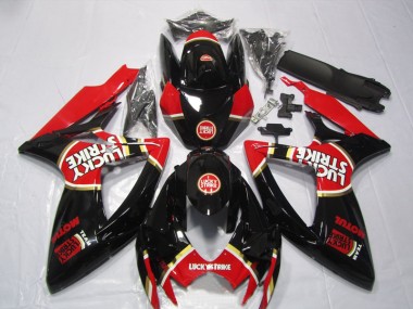 Purchase 2006-2007 Black Red Lucky Strike Motul Suzuki GSXR600 Bike Fairing Kit Canada