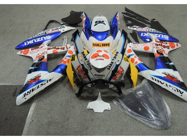 Purchase 2008-2010 White Blue Dark Dog Suzuki GSXR600 Bike Fairings Canada