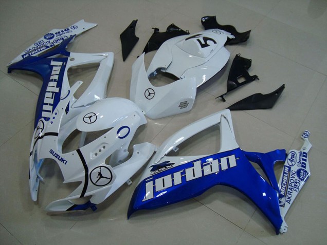 Purchase 2006-2007 Blue White Jordan Suzuki GSXR750 Motorcycle Fairings Kits Canada