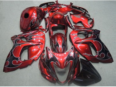 Purchase 1996-2007 Red with Black Flame Suzuki GSXR1300 Hayabusa Motorcycle Fairings Kits Canada