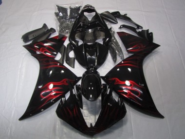 Purchase 2009-2011 Black Red Flame Yamaha YZF R1 Motor Fairings Canada