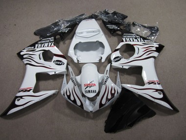 Purchase 2003-2005 White Black Flame Shark Yamaha YZF R6 Replacement Fairings Canada